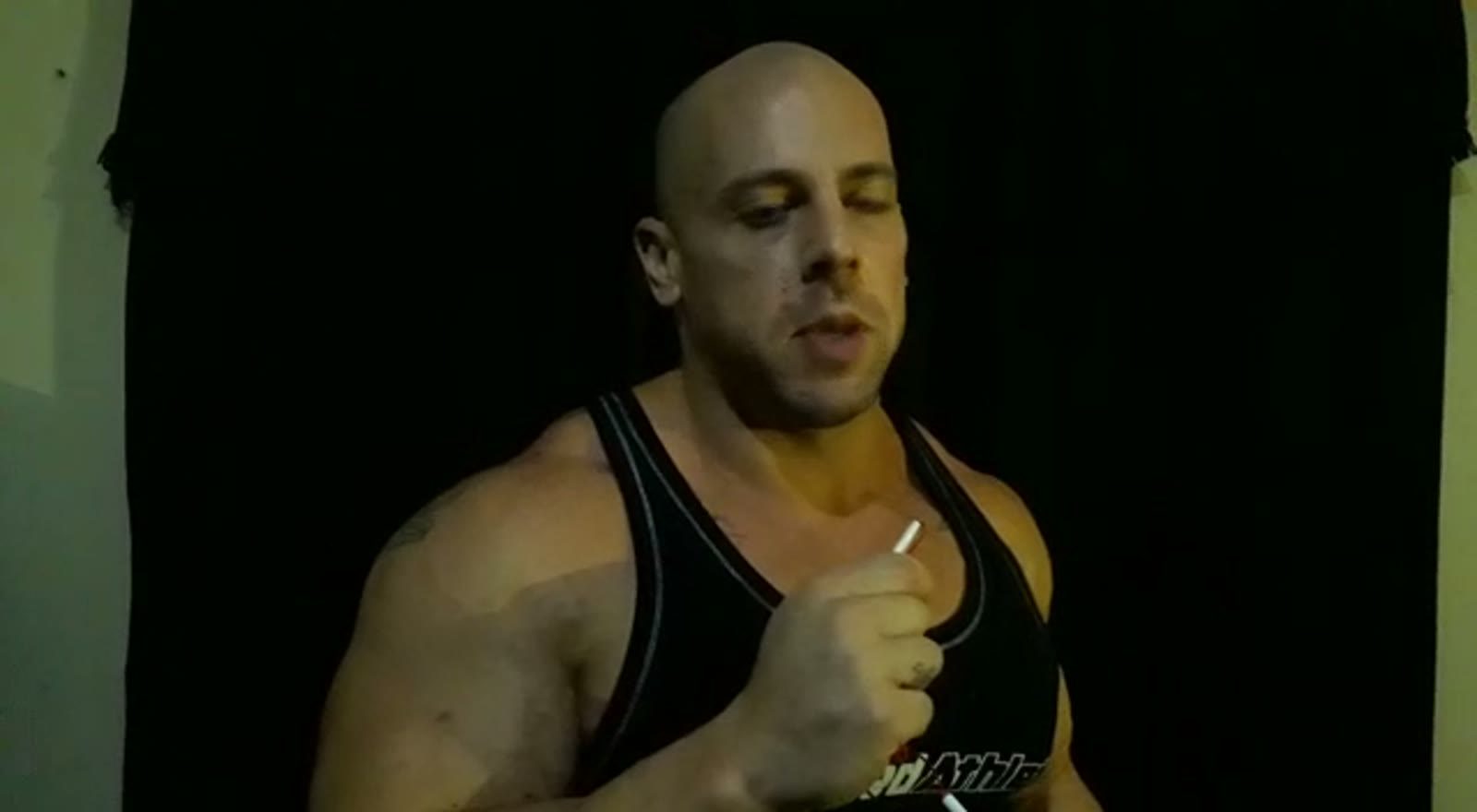 Talking in a dark gym